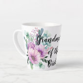 新郎新婦の祖母に感謝する紫 カフェラテマグ (左アングル)