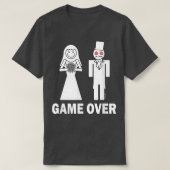 新郎新婦の結婚をめぐるゲームおもしろい77 Tシャツ (デザイン正面)