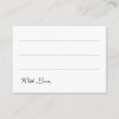 新郎新婦の結婚アドバイスカード金ゴールドライト アドバイスカード (裏面)