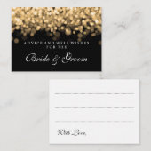 新郎新婦の結婚アドバイスカード金ゴールドライト アドバイスカード (正面/裏面)