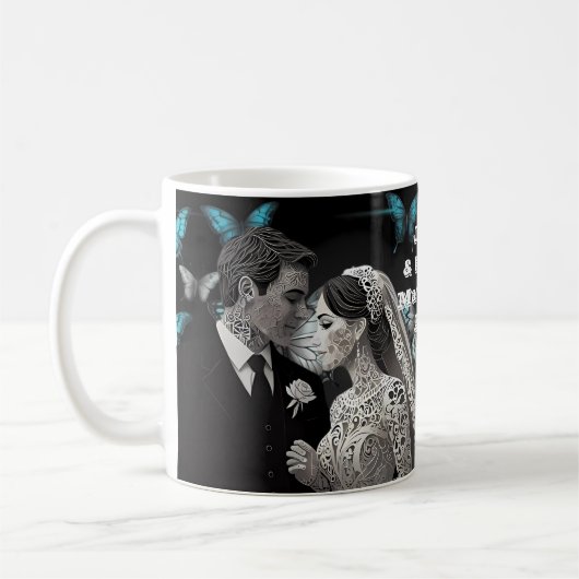 新郎新婦の結婚ギフトアイディア コーヒーマグカップ (左)