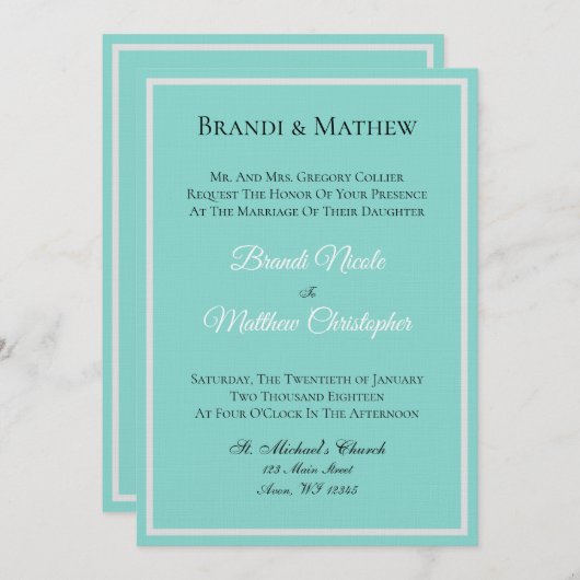 新郎新婦の結婚スイートセレモニーエレガント (正面/裏面)