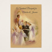 新郎新婦の結婚スピリチュアルブーケホーリーカード (正面)