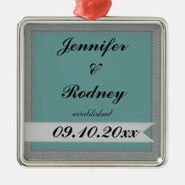新郎新婦の結婚式のオーナメント メタルオーナメント