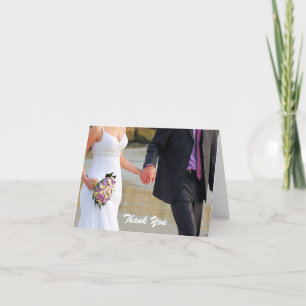 新郎新婦の結婚式のサンキューカード サンキューカード