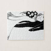 新郎新婦の結婚式のシルエット ジグソーパズル (横)