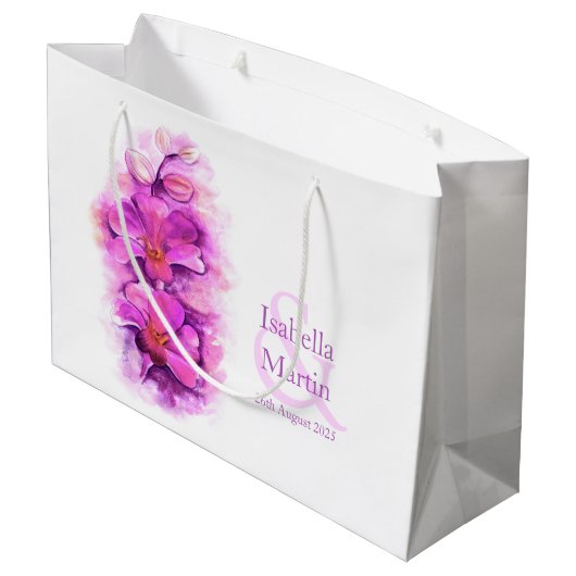 新郎新婦の結婚式の引き出物抱き枕 ラージペーパーバッグ (裏面アングル)