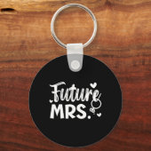 新郎新婦の結婚式の日の結婚たった今結婚しました キーホルダー (正面)