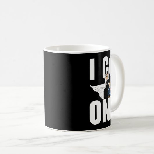 新郎新婦の結婚式の日の結婚たった今結婚しました コーヒーマグカップ (正面右)