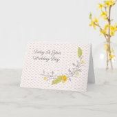 新郎新婦の結婚式の日用カード カード (黄色い花)