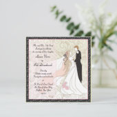 新郎新婦の結婚式招待状 招待状 (スタンド正面)