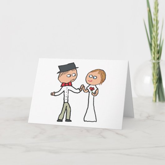 新郎新婦の結婚式 カード (正面)