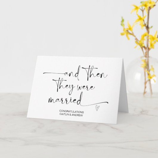 新郎新婦の結婚式 カード (黄色い花)