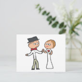 新郎新婦の結婚式 ポストカード (スタンド正面)