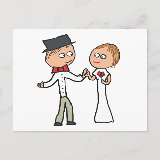 新郎新婦の結婚式 ポストカード (正面)