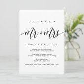 新郎新婦の結婚式、駆け落ちパーティー 招待状 (スタンド正面)