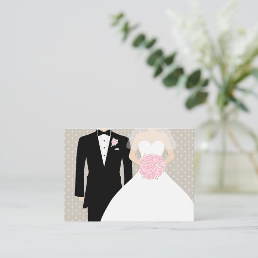 新郎新婦の結婚情報エンクロージャカード エンクロージャーカード (スタンド正面)