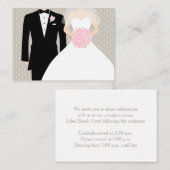 新郎新婦の結婚情報エンクロージャカード エンクロージャーカード (正面/裏面)