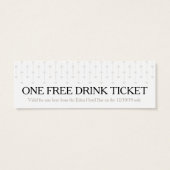 新郎新婦の結婚無料ドリンク券カード (裏面)