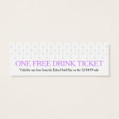 新郎新婦の結婚無料ドリンク券カード (裏面)