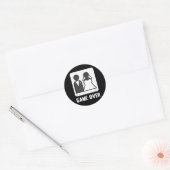 新郎新婦の結婚生活をオーバー ラウンドシール (封筒)