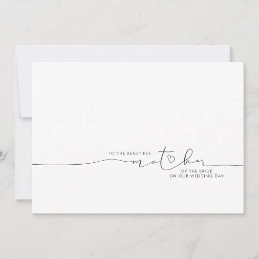 新郎新婦の美しい母親へのメッセージ (正面)