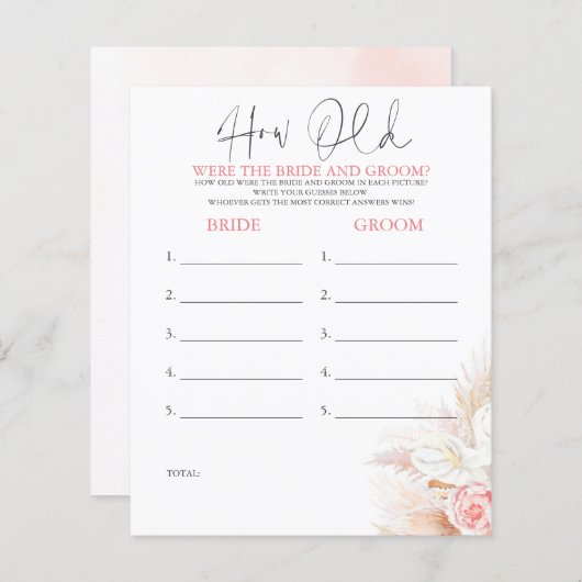 新郎新婦の試合は何歳だった (正面/裏面)