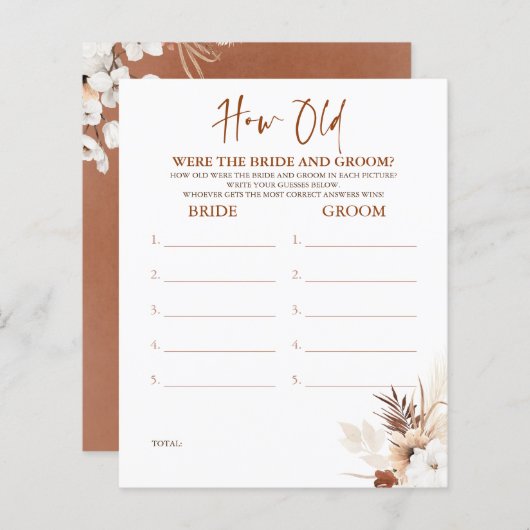 新郎新婦の試合は何歳だった (正面/裏面)