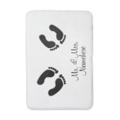 新郎新婦の足跡 バスマット (正面縦)