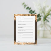 新郎新婦の金ゴールド灯の願きらめくい アドバイスカード (スタンド正面)