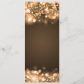 新郎新婦の金ゴールド灯の願きらめくい アドバイスカード (裏面)