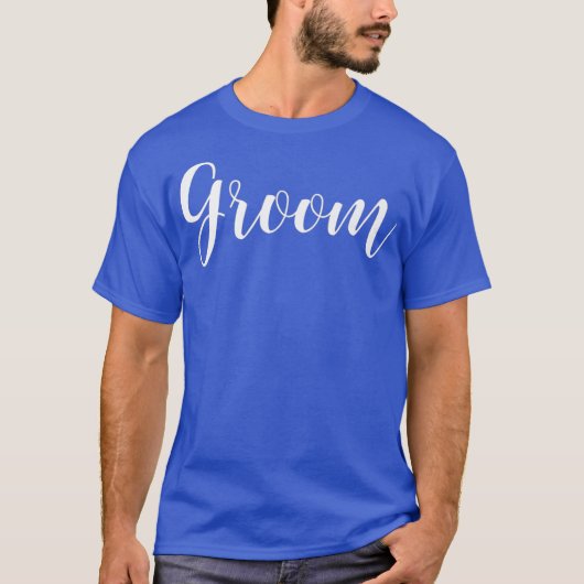 新郎新婦のTシャツ ただの新郎 Tシャツ (正面)