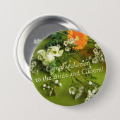 新郎新婦へのお祝い 缶バッジ (正面&裏面)