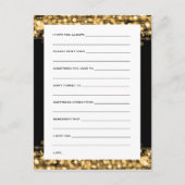 新郎新婦への願いパーティー輝く金ゴールド アドバイスカード (正面)