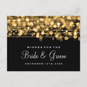 新郎新婦への願いパーティー輝く金ゴールド アドバイスカード (裏面)