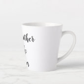 新郎新婦または新婦パープルに感謝 カフェラテマグ (右)