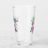 新郎新婦または新婦パープルに感謝 タンブラーグラス (左)