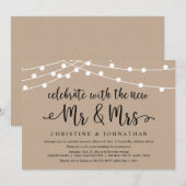 新郎新婦をお祝いしよう ウェディングエロープメント 招待状 (正面/裏面)