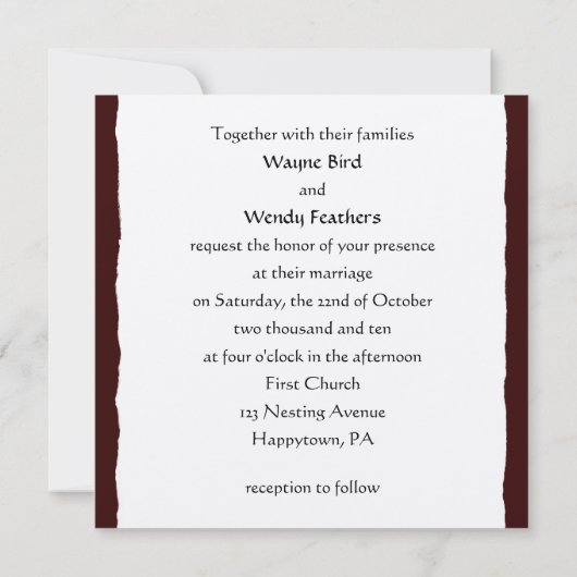 新郎新婦を結婚しているかわいいフクロウは日付を救います セーブザデート (裏面)