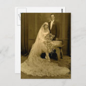 新郎新婦を結婚するヴィンテージ ポストカード (正面/裏面)