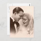 新郎新婦を結婚するヴィンテージ ポストカード (正面/裏面)