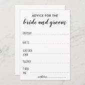 新郎新婦アドバイス |ミニマリスト アドバイスカード (正面/裏面)