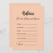 新郎新婦アプリコット用アドバイス 招待状 (正面/裏面)