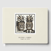 新郎新婦アロハパイナップルティキ結婚ズ ゲストブック (正面)