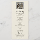 新郎新婦アロハパイナップルティキ結婚式 プログラム (裏面)