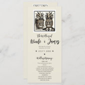 新郎新婦アロハパイナップルティキ結婚式 プログラム (正面/裏面)