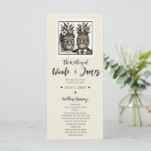 新郎新婦アロハパイナップルティキ結婚式 プログラム (スタンド正面)