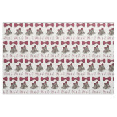 新郎新婦イニシャルシルバーベル結婚ズの結婚 ファブリック (ファットクウォーター)