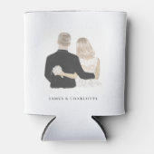 新郎新婦イラストレーションクーラーボックス 缶クーラー (正面)