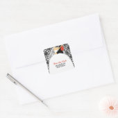 新郎新婦イラストレーション結婚ズ スクエアシール (封筒)